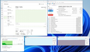 Stress test, writing data with passive cooling unit