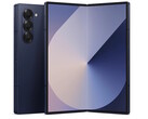 Amazon gives the navy Samsung Galaxy Z Fold6 smartphone a 23% price cut. (Image source: Samsung)