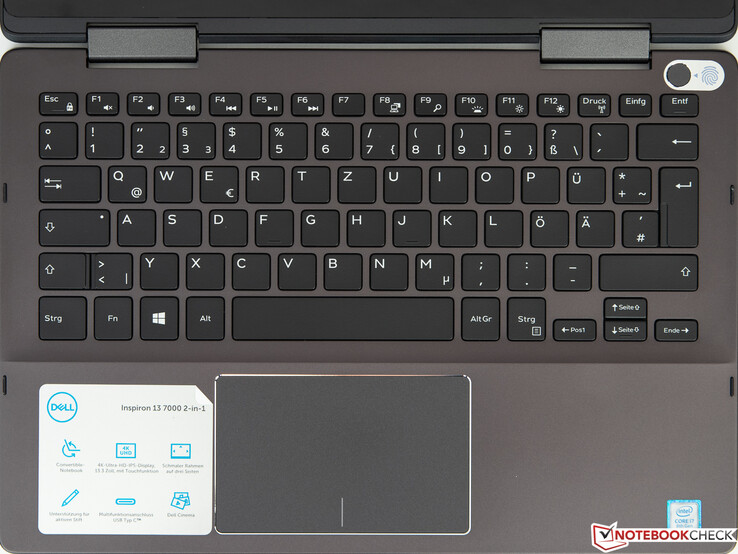 A look at the keyboard, trackpad and fingerprint reader