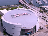 The GTA VI 'Welcome to Vice City' Miami Heat Stadium billboard pictured