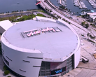 The GTA VI 'Welcome to Vice City' Miami Heat Stadium billboard pictured