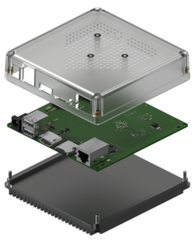 Popular smart home hubs like the Home Assistant Green featured here contain about 4 GB of RAM and 32 GB of flash storage.