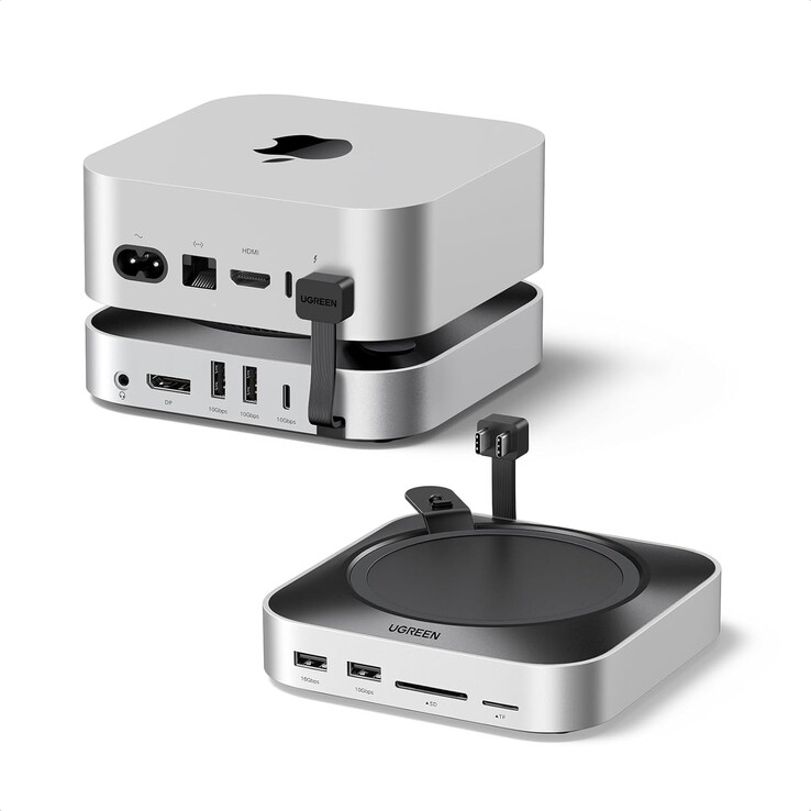 The Ugreen M4 Mac mini docking station has three USB-A 10 Gbps ports