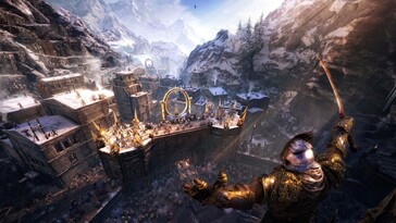An image showing a fortress in Middle-earth: Shadow of War.