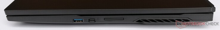 Right side: 1x USB 3.2 Gen 2 Type-A, 1x Mini DisplayPort 1.4, SD card reader