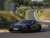 The Porsche Taycan prototype seen at the Nürburgring track (Image Source: Porsche)