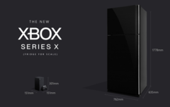 The Xbox Series X is much smaller than a refrigerator. (Source: Microsoft)