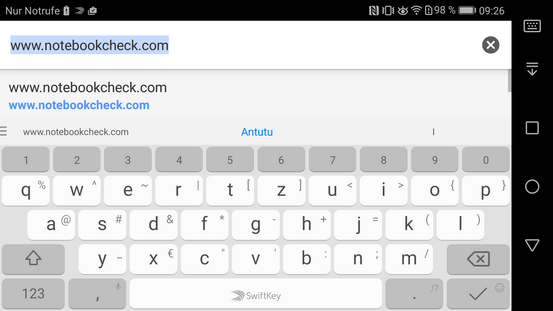 Keyboard landscape mode