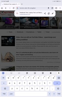 Keyboard in portrait mode