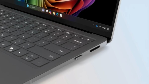 The Surface Laptop 5G has a physical SIM card slot next to the Surface Connect port. (Image source: Microsoft)