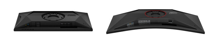 The Agon 25G4SXU and Agon CU34G4Z, from left to right. (Image source: AOC - edited)