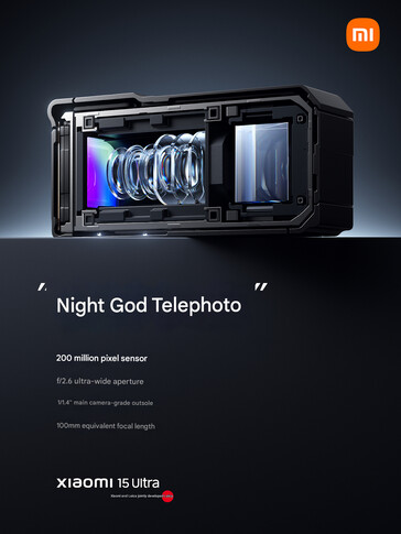 The periscope telephoto of the smartphone (Image source: Xiaomi - machine translated)