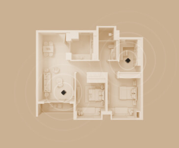 A suggested placement layout for the AX3000 series. (Source: Xiaomi)