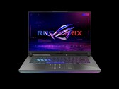 The ASUS Strix G16 gaming laptop features a black chassis with an undeniably gamer aesthetic 