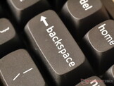 Moderate texture on the keycaps with clean font. 