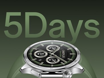 Artistic representation of OnePlus Watch 3 showing battery life. (Image source: OnePlus)