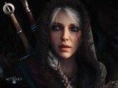 The Witcher 4 Ciri close-up promotional image with two swords in the background