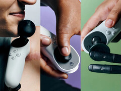 The Xbox Adaptive Joystick supports alternative joystick caps created through the Xbox Design Lab. (Image source: Microsoft)