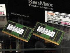 The first DDR5 laptop modules from SanMax may see availability this November. (Image Source: GDM)