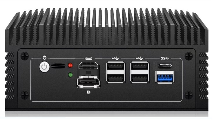 Front: Power on, SIM card slot, DisplayPort, HDMI, 4x USB-A 2.0, USB 3.0 type A, USB 3.0 type C (source: Newsmay)