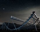 The CHIME telescope (Image source: CHIME, Andre Renard, Dunlap Institute for Astronomy & Astrophysics, and University of Toronto; cropped)