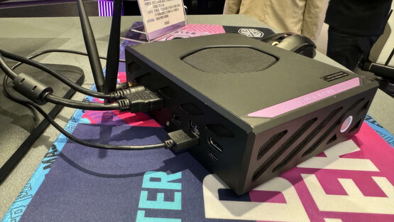 The Cooler Master Mini-X packs a wide range of ports, but lacks an OCuLink connector. (Source: VideoCardz via Cowcotland)