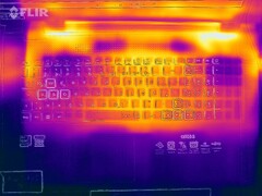 Heat development top side (load)