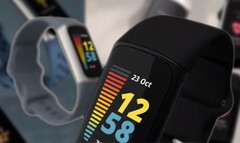 The Fitbit Charge 5 should come in a choice of black, blue, and pink strap colors. (Image source: Fitbit - edited)