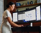 HP's latest 49-inch monitor features a retractable webcam. (Image source: HP)
