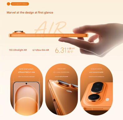 Design of the Magic 8 Pro Air (Image source: Honor - machine translated)