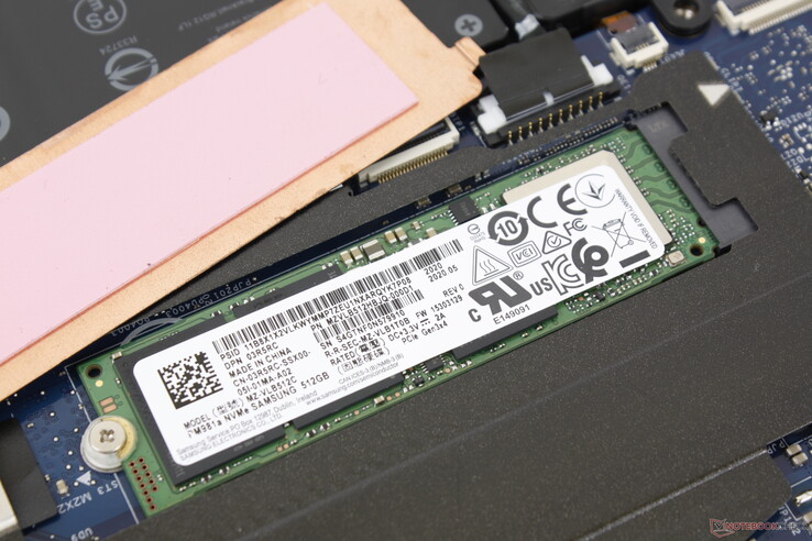 The M.2 SSD comes with a copper heat spreader. There are no secondary internal options