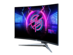 The MSI MPG 325CQRXF gaming monitor comes with 2 HDMI 2.0 ports, 1 DisplayPort 1.4, 1 USB Type-C port with 15W Power Delivery, 2 USB 2.0 Type-A ports, a headphone jack, and an internal power supply. (Image source: MSI)