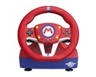 The Hori Mario Kart Racing Wheel Pro Mini for Nintendo Switch 2 has Mario's color theme.