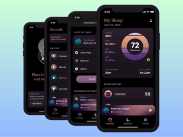 The Ozlo app shows sleep reports and allows adjusting of routines (Image Source: Ozlo)
