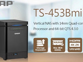 QNAP TS-453Bmini Vertical NAS with Intel J3455, 4K output and transcoding