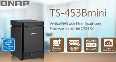 QNAP TS-453Bmini Vertical NAS with Intel J3455, 4K output and transcoding