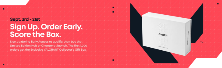 Sign Up before September 21 to qualify for the limited edition Valorant collectible box