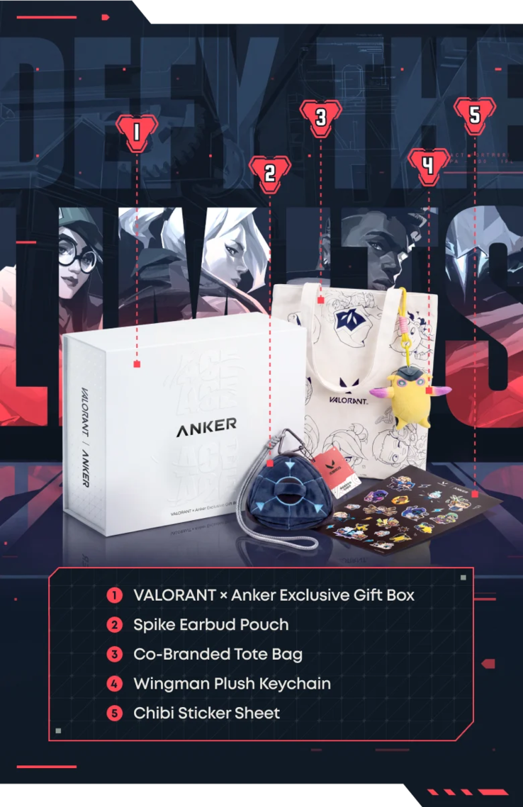 Limited edition Valorant collectible box with themed goodies inside