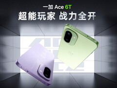 The Ace 6T in two of its three launch colours. (Image source: OnePlus)