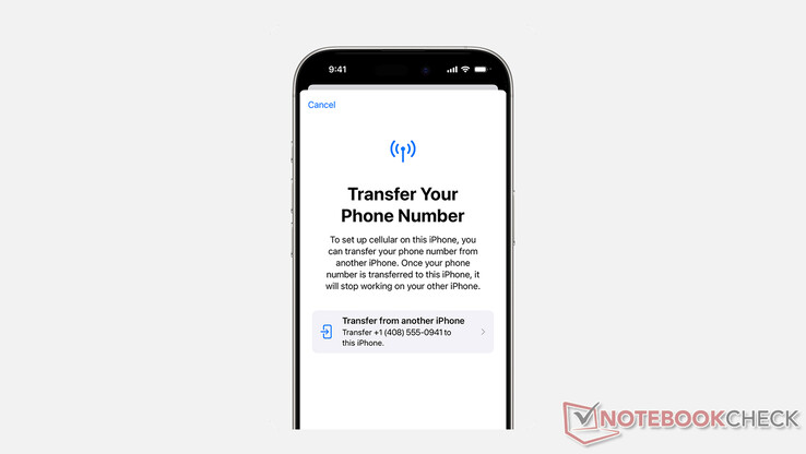 Converting your physical SIM to eSIM on Apple (Image Source: Apple - screenshot)