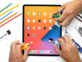 The iPad Pro's new screen got more time with the lighter than usual. (Source: YouTube)