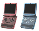 Powkiddy has shown its new V90 clamshell gaming handheld in multiple finishes so far. (Image source: Jdewitz via Retro Handhelds)