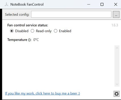 NotebookFanControl – Useless without a model-specific config file
