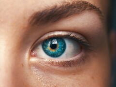 A close-up image showing a human eye