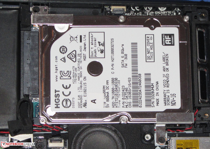 ... and a regular 2.5-inch hard disk drive for additional data.