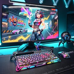 The Gravastar Mercury V75 Pro Neon Graffiti Edition boasts a full aluminum alloy skeleton frame (Image source: Gravastar)