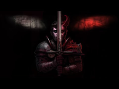 Hellslave has a very gothic-like, dark art style, and it's free to claim now until June 16. Pictured - Art from the game clad in black and red colors. (Image source: Steam) 