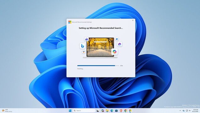 Installing the new Microsoft Settings app.