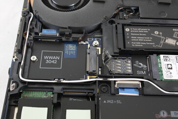 Accessible M.2 3042 slot for WAN configurations. Unfortunately, the necessary antenna are not included on non-WAN configurations