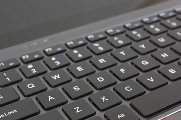 The main QWERTY keys have decent feedback and travel, but the Enter key is strangely softer and with weaker feedback